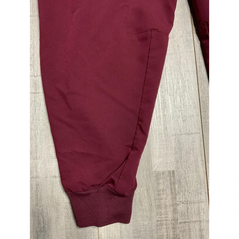 FIGS Mens Burgundy Jogger Scrub Pants Elastic Drawstring‎ Waist MXXSW2004S